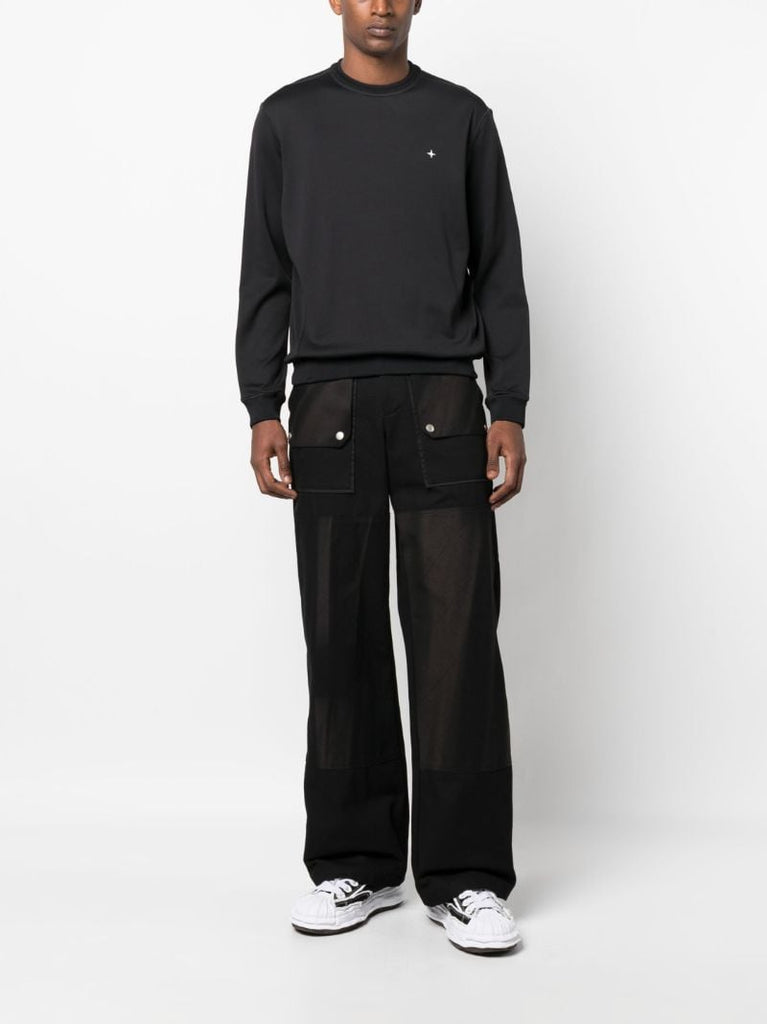 Black Logo-print Cotton Sweatshirt