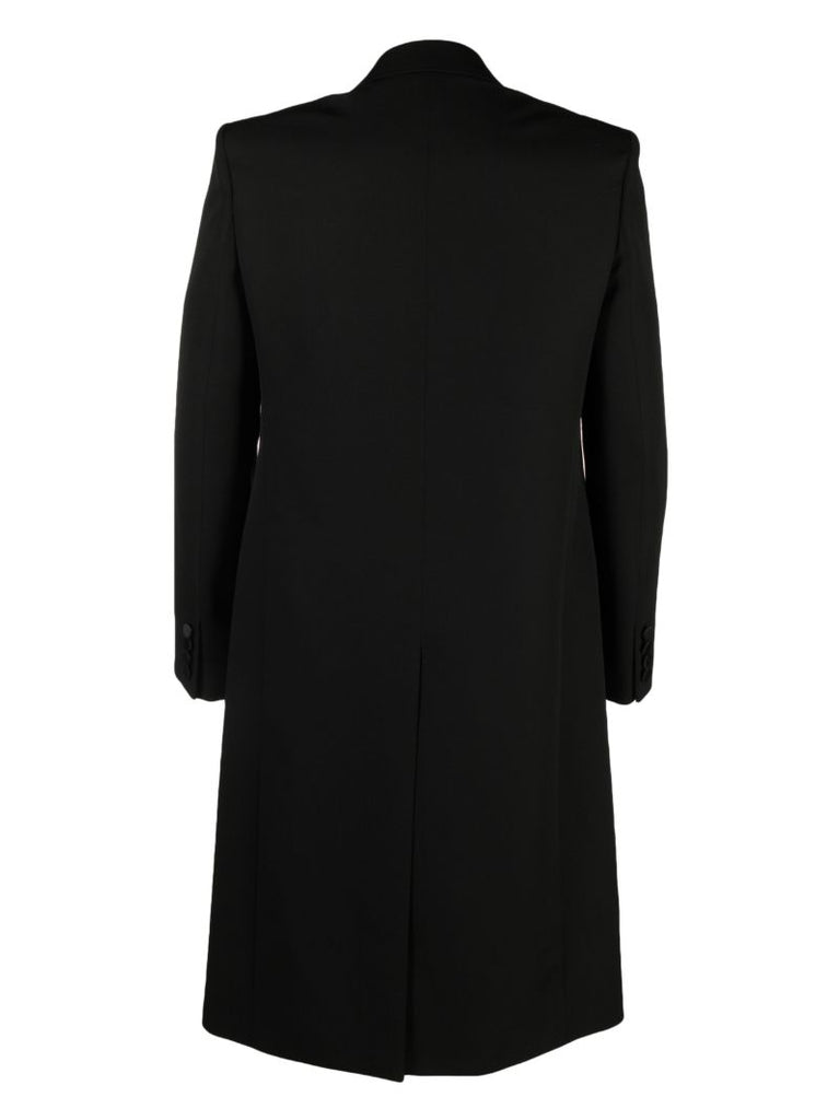 Black Single-breasted Wool Coat