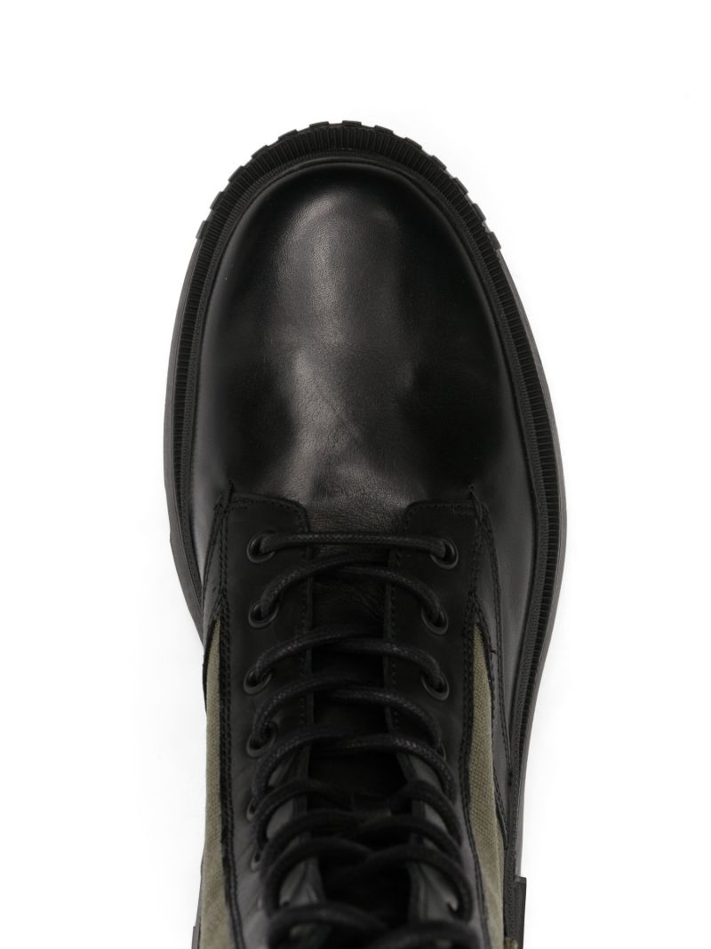 Black Konture Pocket Lace-up Boots