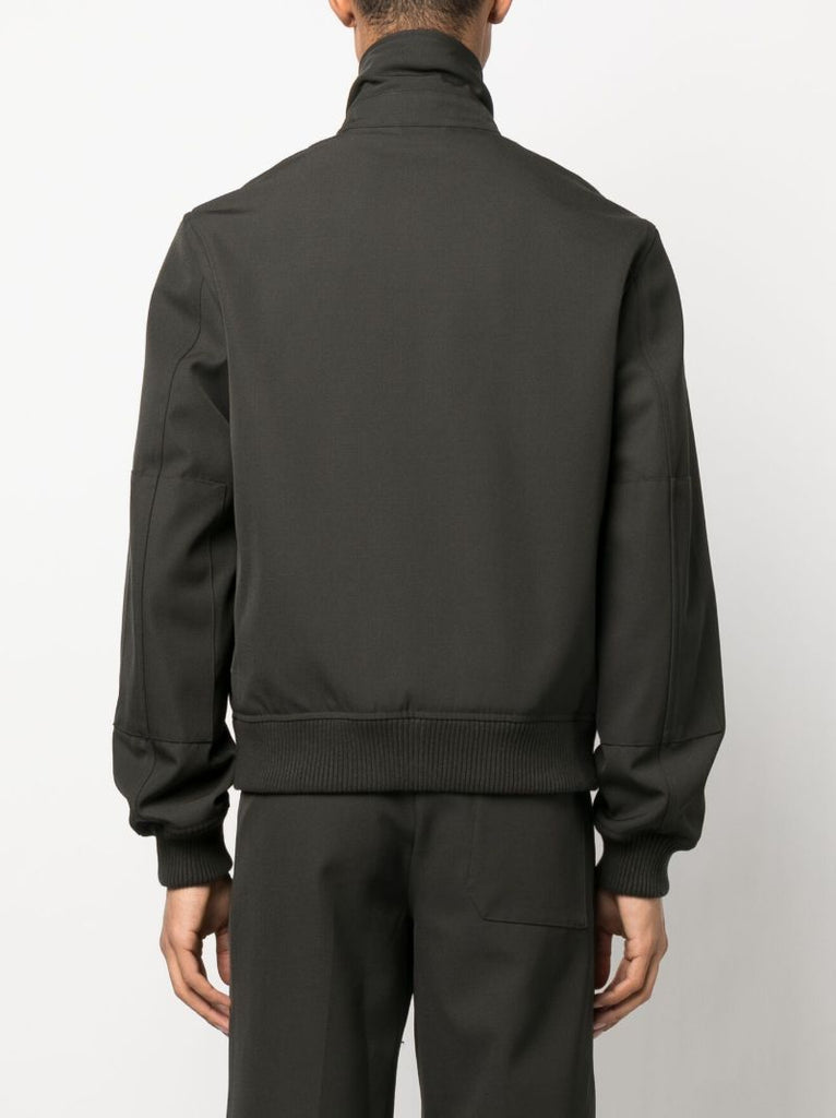 Green Twill Bomber Jacket
