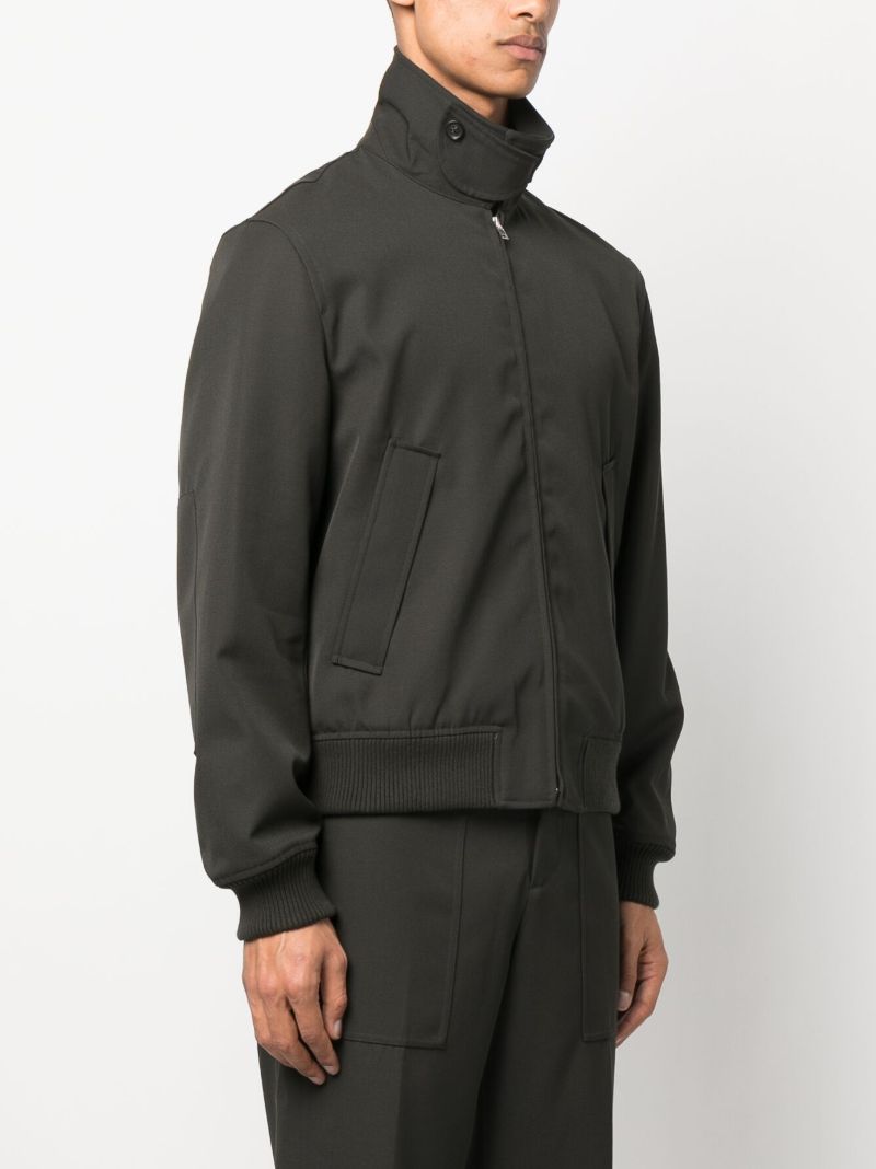 Green Twill Bomber Jacket
