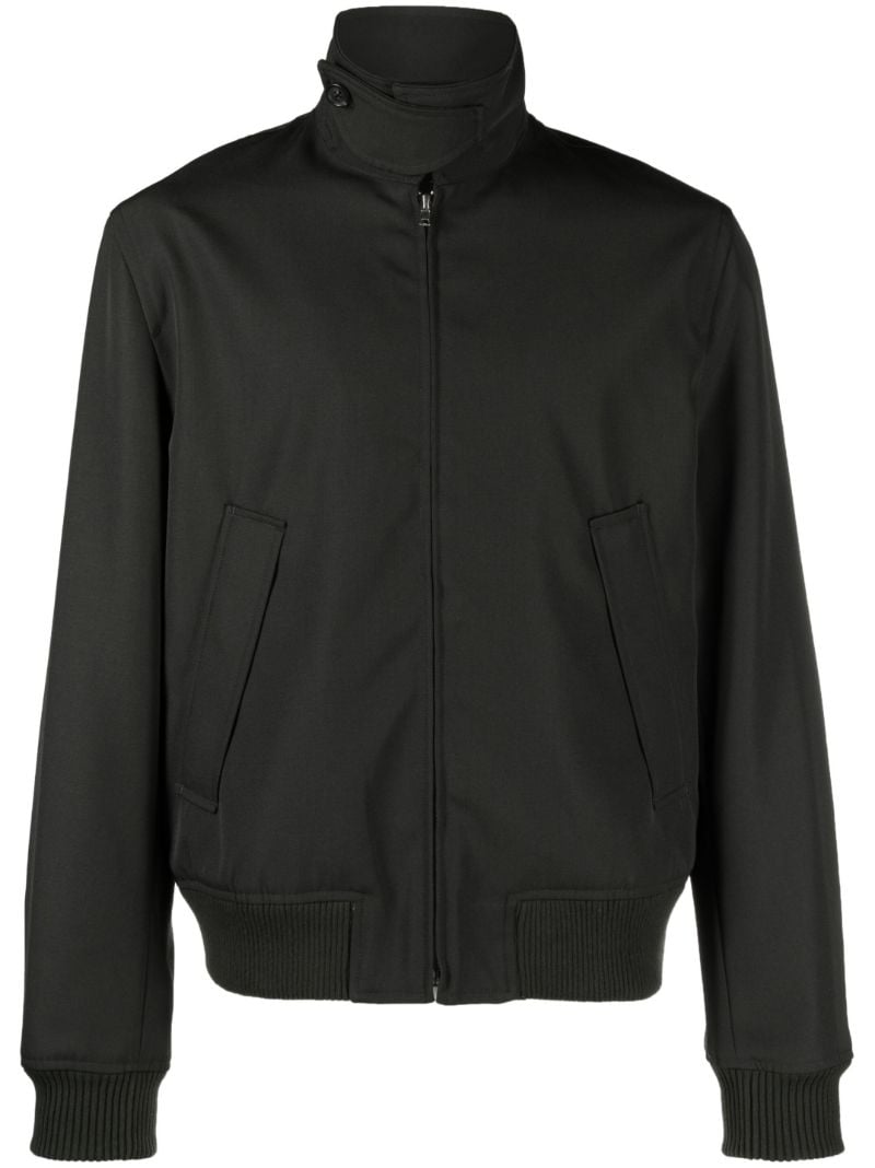 Green Twill Bomber Jacket