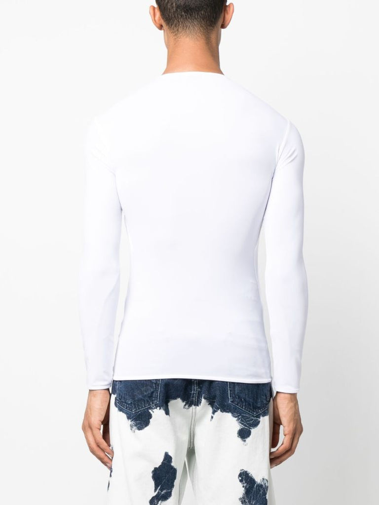White Bow-appliquÃ_x0083_Â© Long-sleeved T-shirt