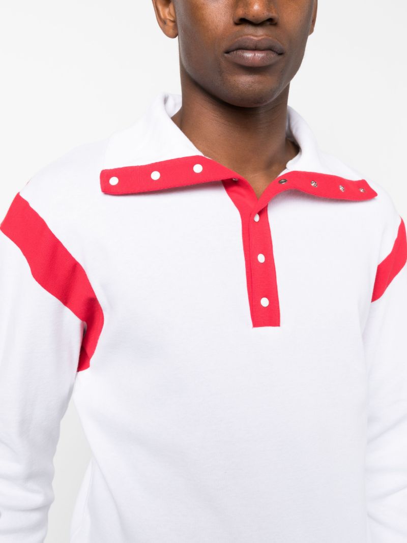 White Long-sleeve Polo Shirt