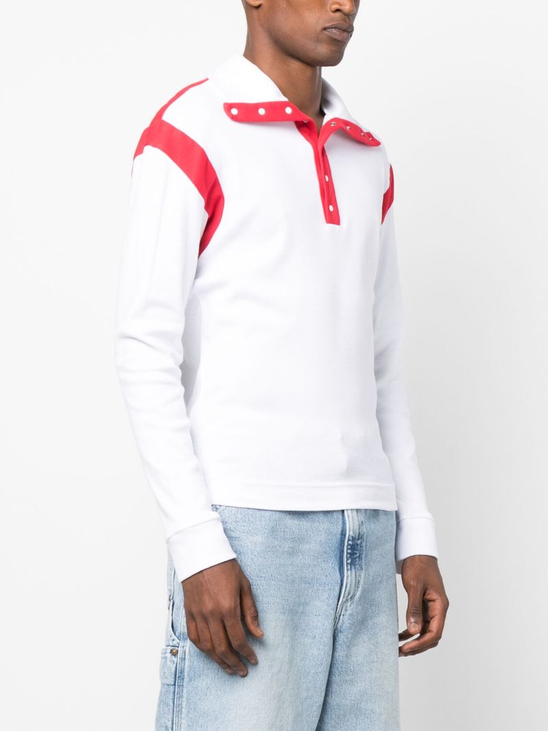 White Long-sleeve Polo Shirt