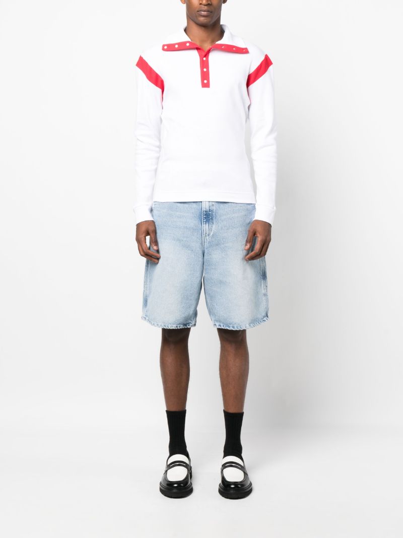White Long-sleeve Polo Shirt