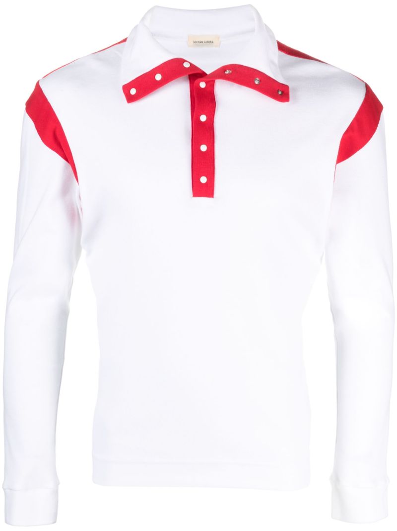 White Long-sleeve Polo Shirt