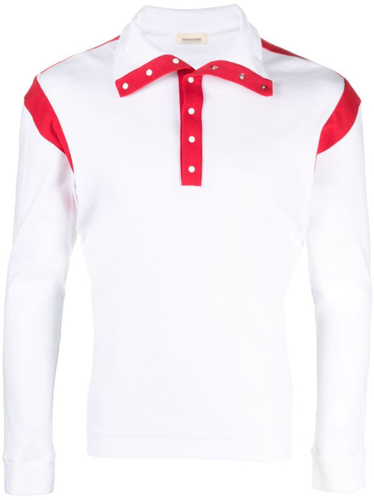 White Long-sleeve Polo Shirt