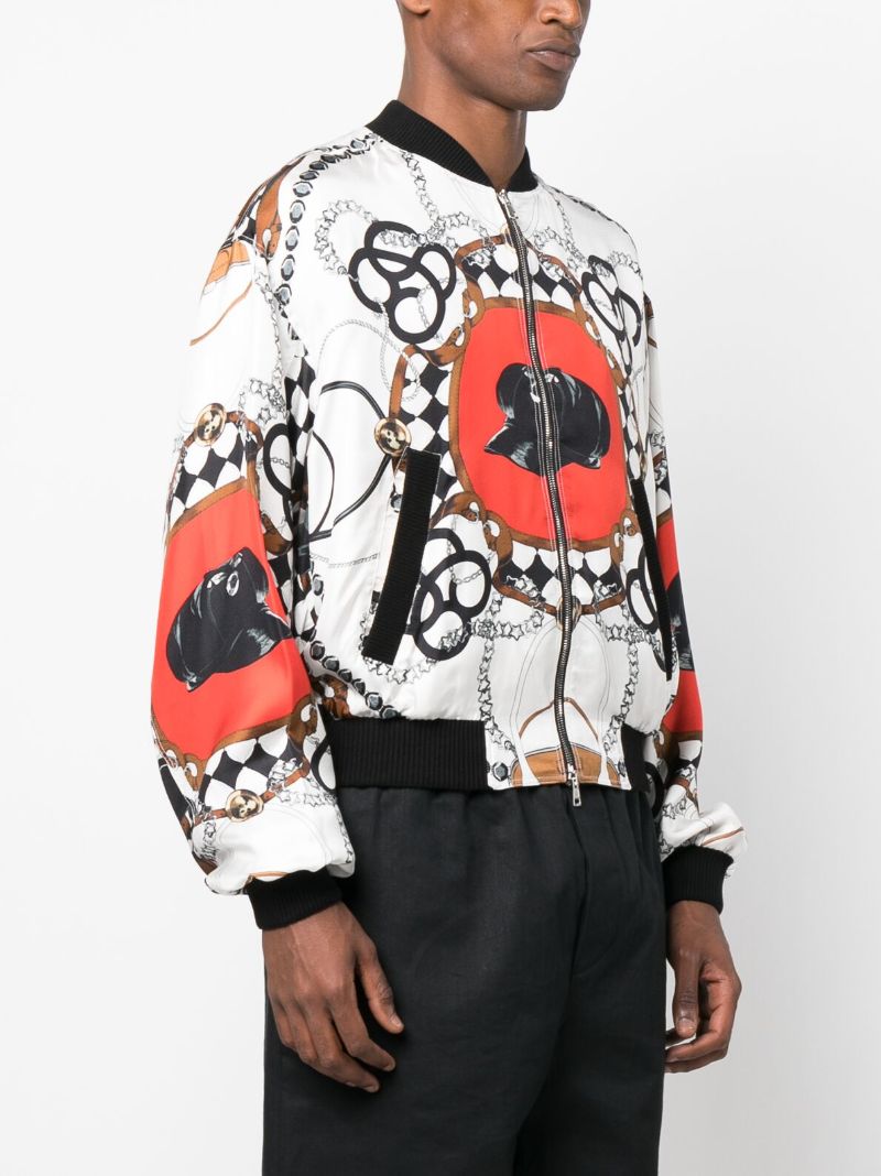 Multicolour Printed Bomber Jacket