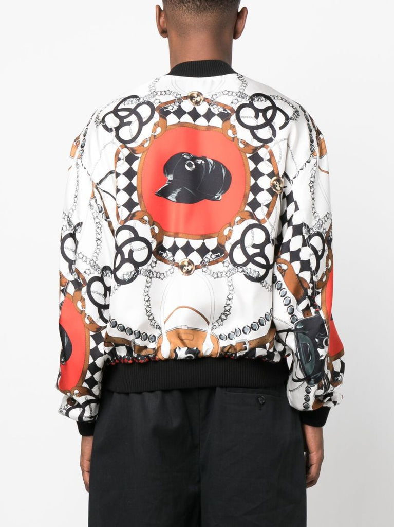 Multicolour Printed Bomber Jacket