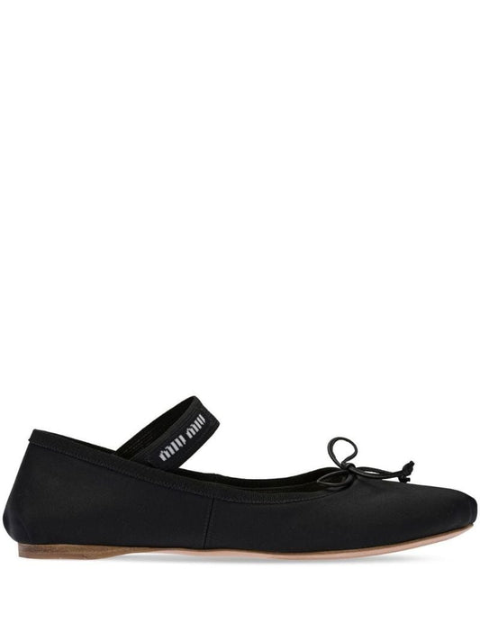 Black Satin Ballet Pumps