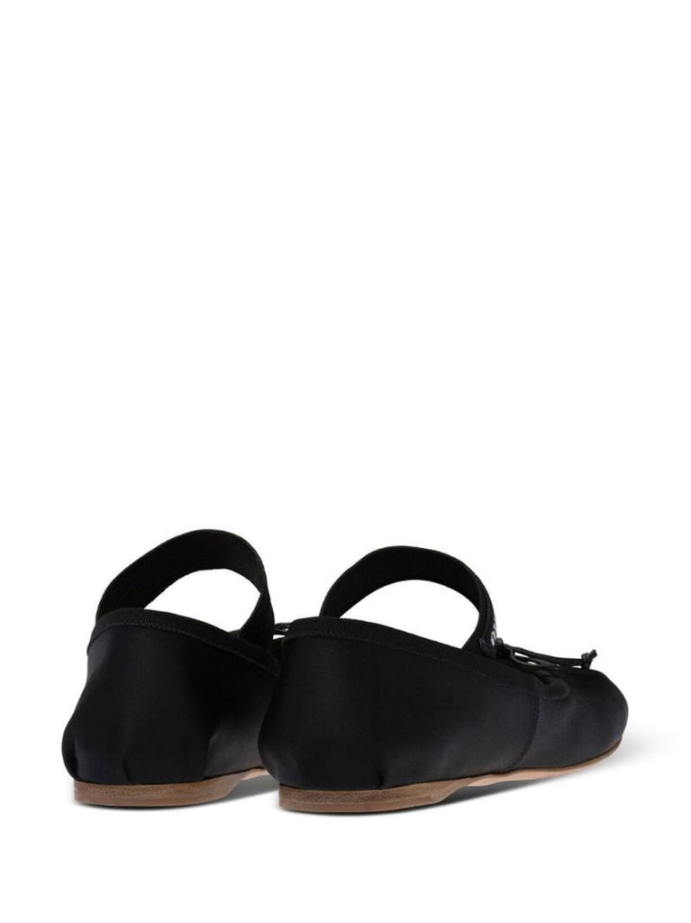 Black Satin Ballet Pumps