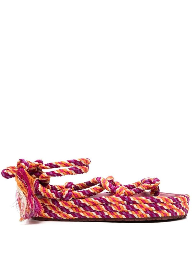 Pink Erol Platform Rope Sandals