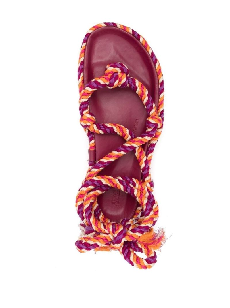 Pink Erol Platform Rope Sandals