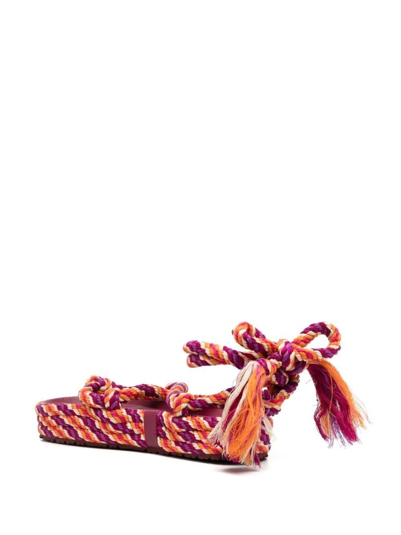 Pink Erol Platform Rope Sandals
