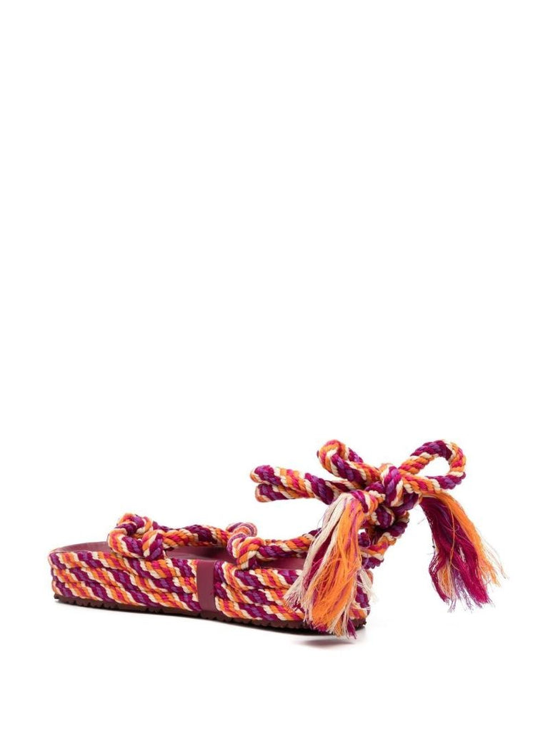 Pink Erol Platform Rope Sandals
