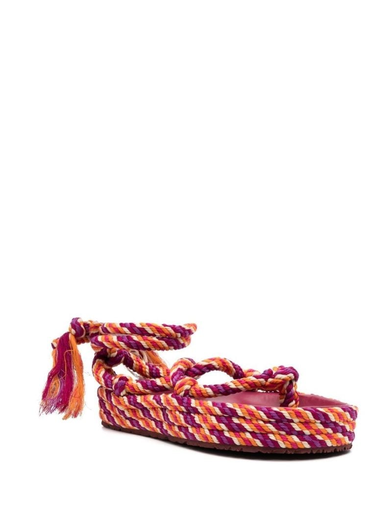 Pink Erol Platform Rope Sandals