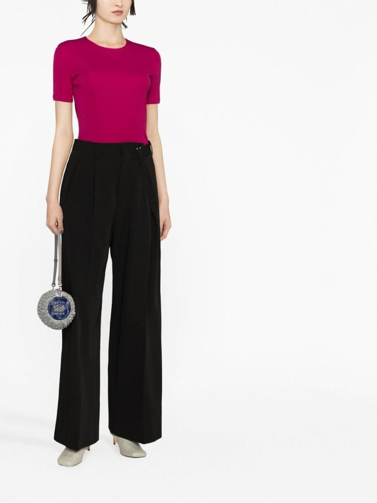 Black High Waist Wide-leg Trousers