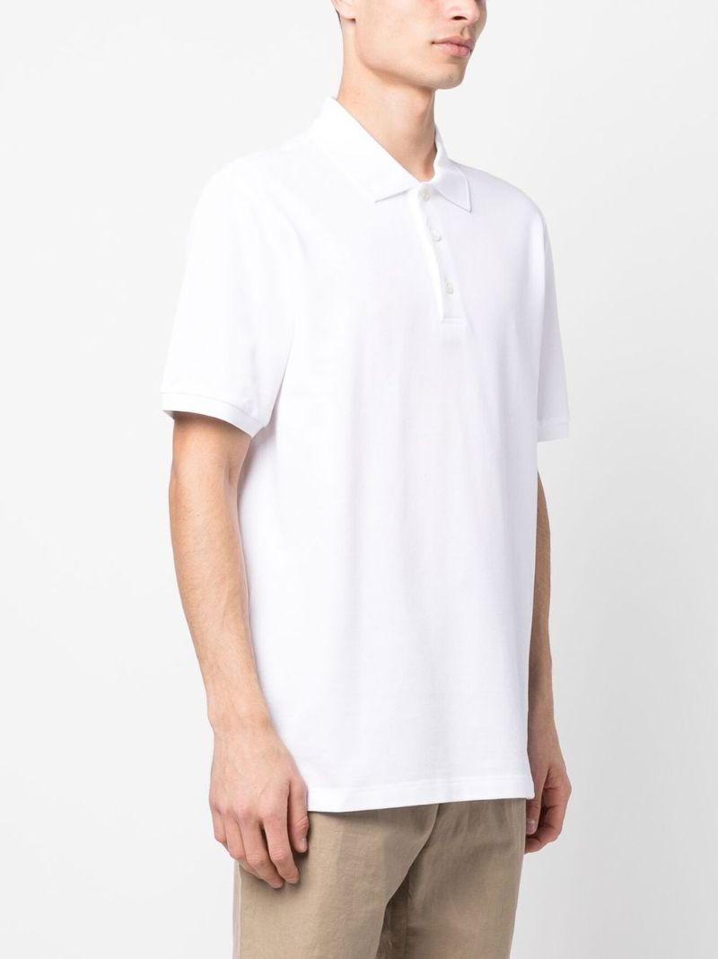 White Cotton Polo Shirt