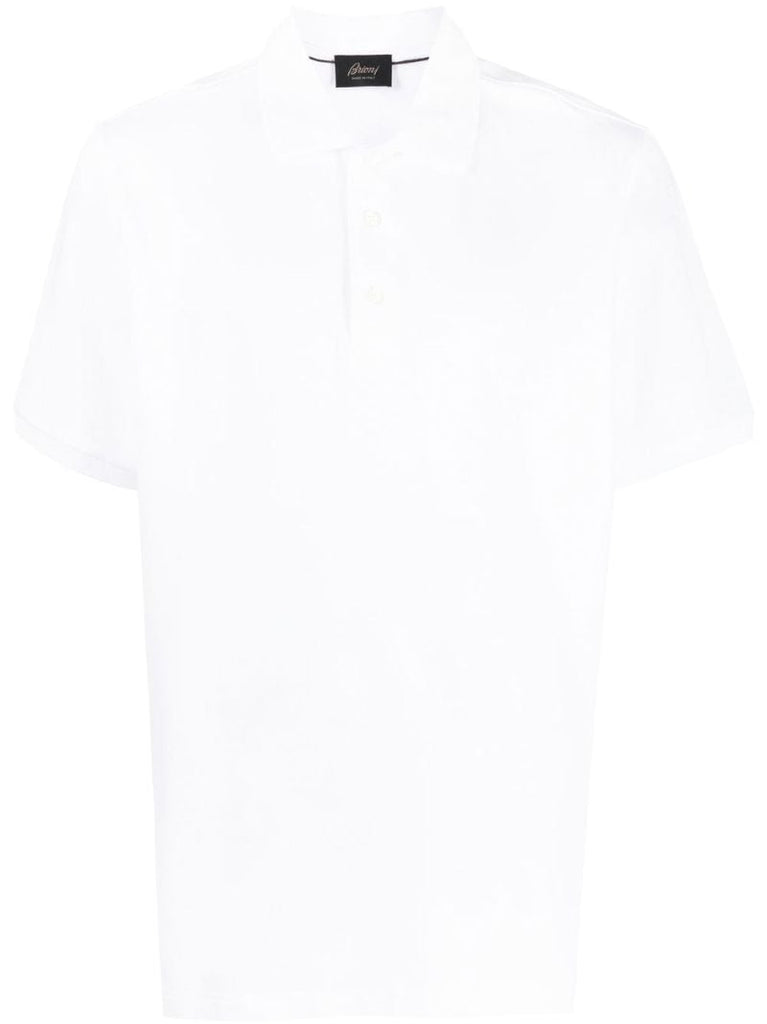 White Cotton Polo Shirt