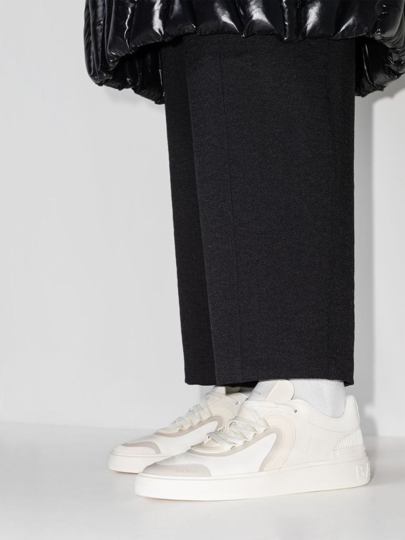 White B-skate Panelled Low-top Sneakers