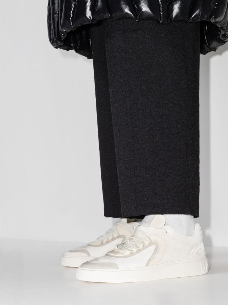 White B-skate Panelled Low-top Sneakers