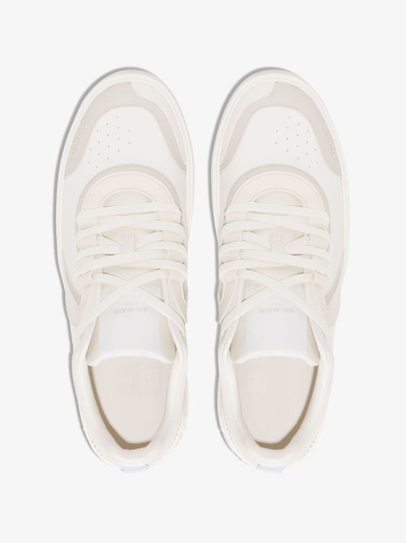 White B-skate Panelled Low-top Sneakers