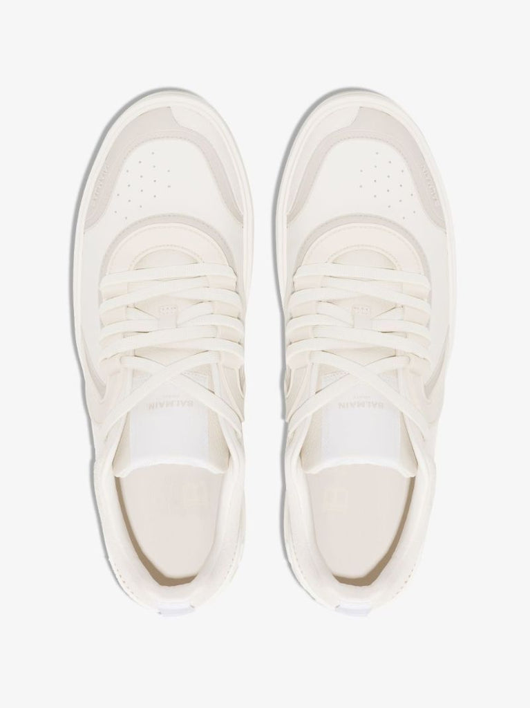 White B-skate Panelled Low-top Sneakers