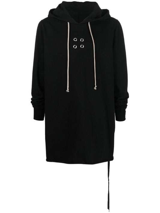 Black Eyelet Organic Cotton Hoodie