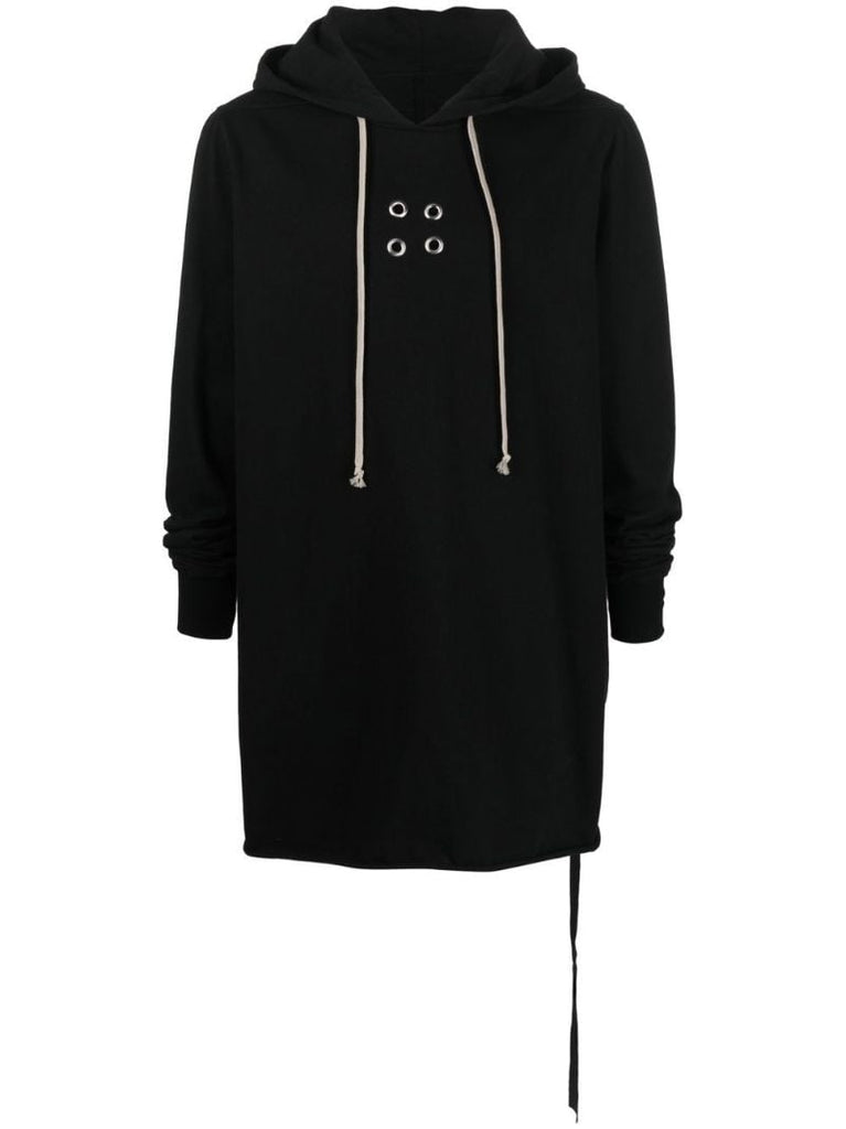 Black Eyelet Organic Cotton Hoodie
