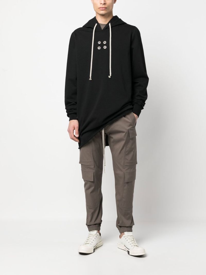 Black Eyelet Organic Cotton Hoodie