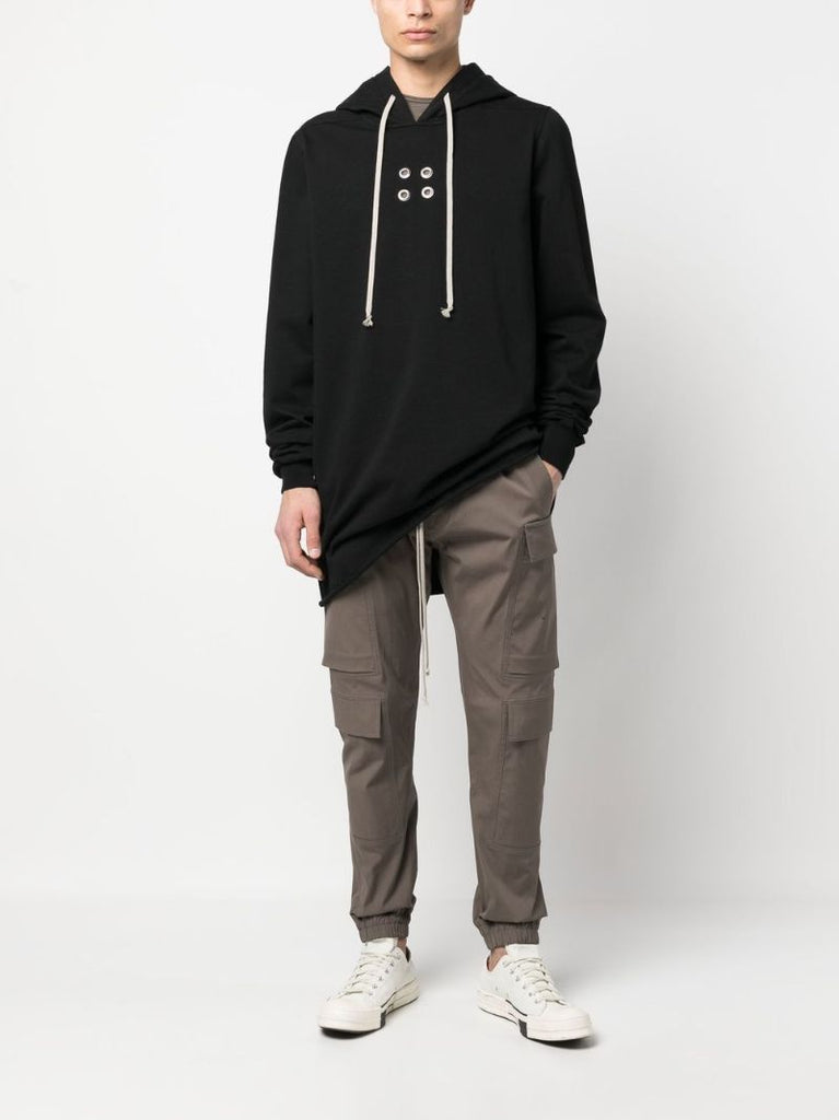 Black Eyelet Organic Cotton Hoodie