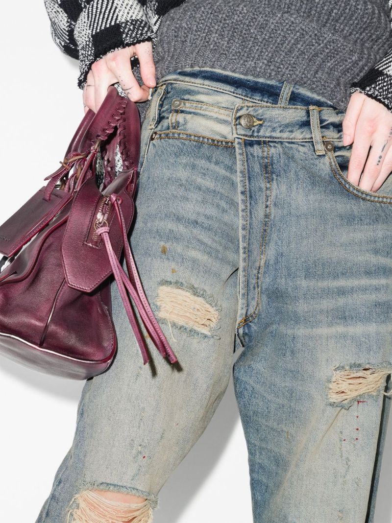 Blue Crossover Distressed-effect Jeans
