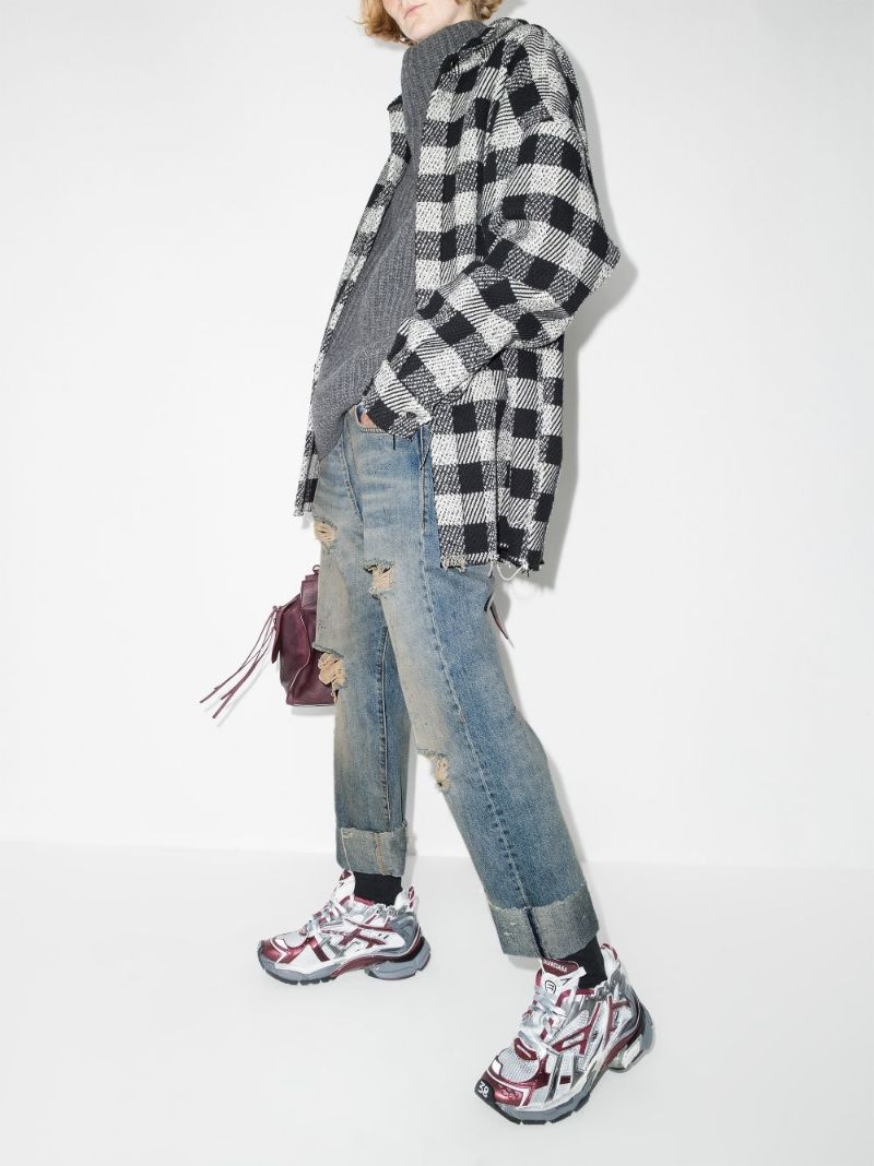 Blue Crossover Distressed-effect Jeans