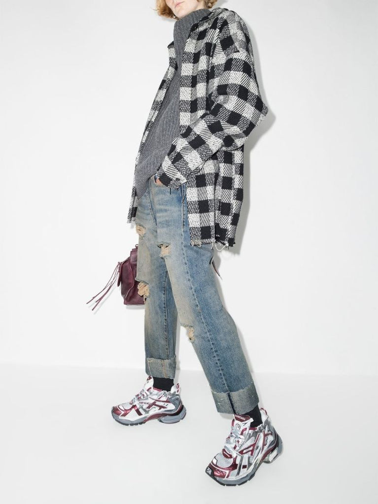 Blue Crossover Distressed-effect Jeans