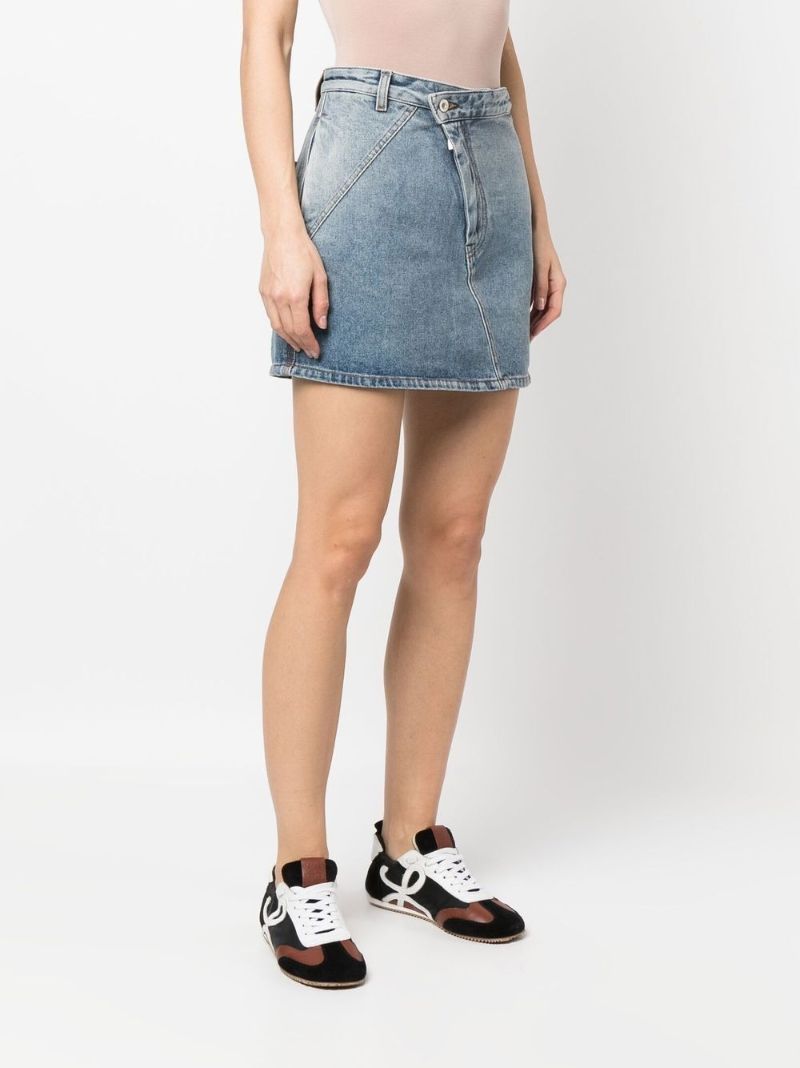 Blue Anagram Denim Mini Skirt