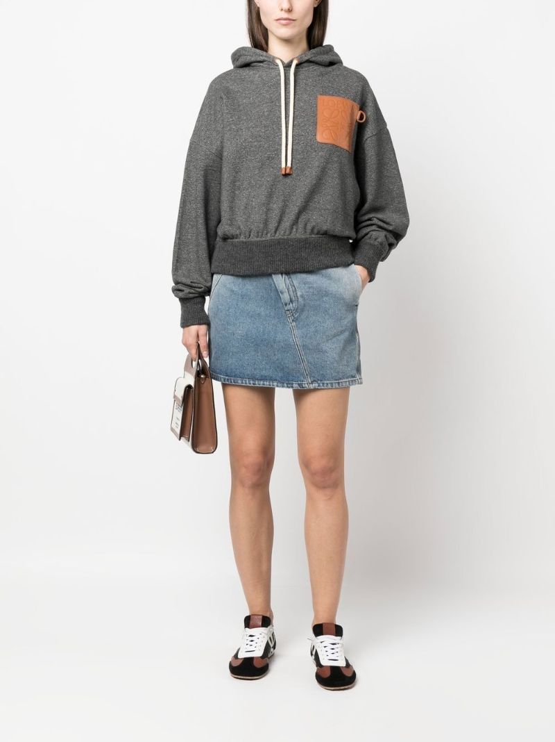 Blue Anagram Denim Mini Skirt