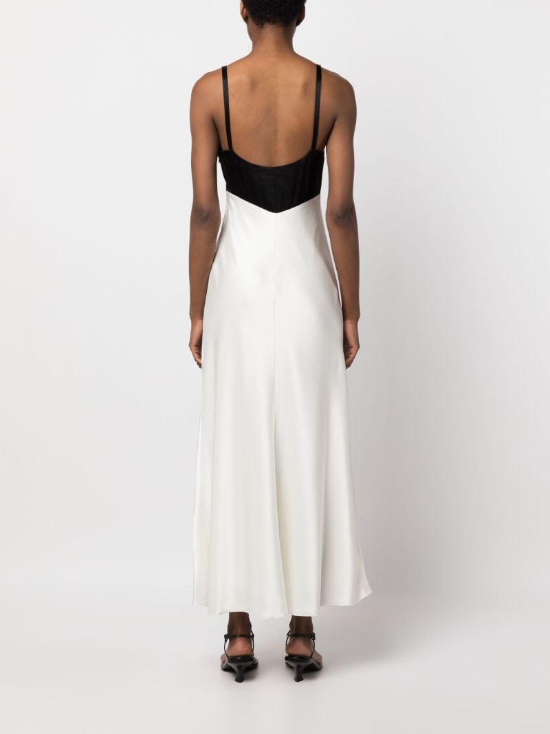 White Satin Sleeveless Gown