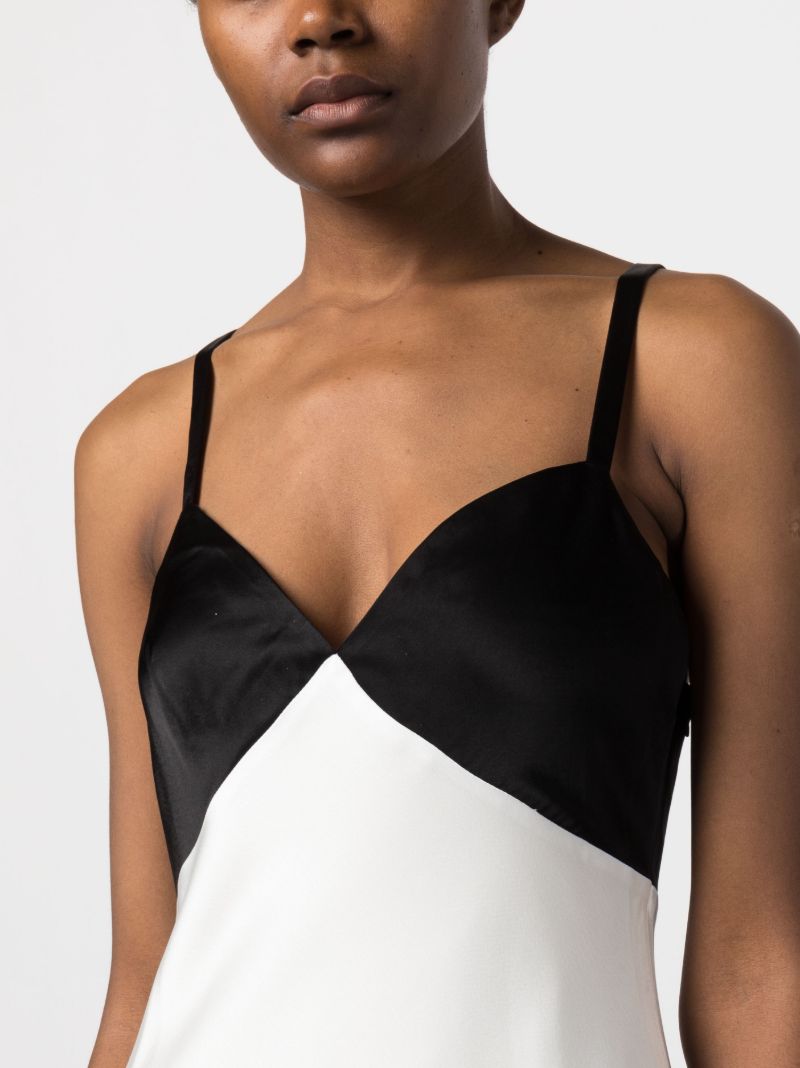 White Satin Sleeveless Gown