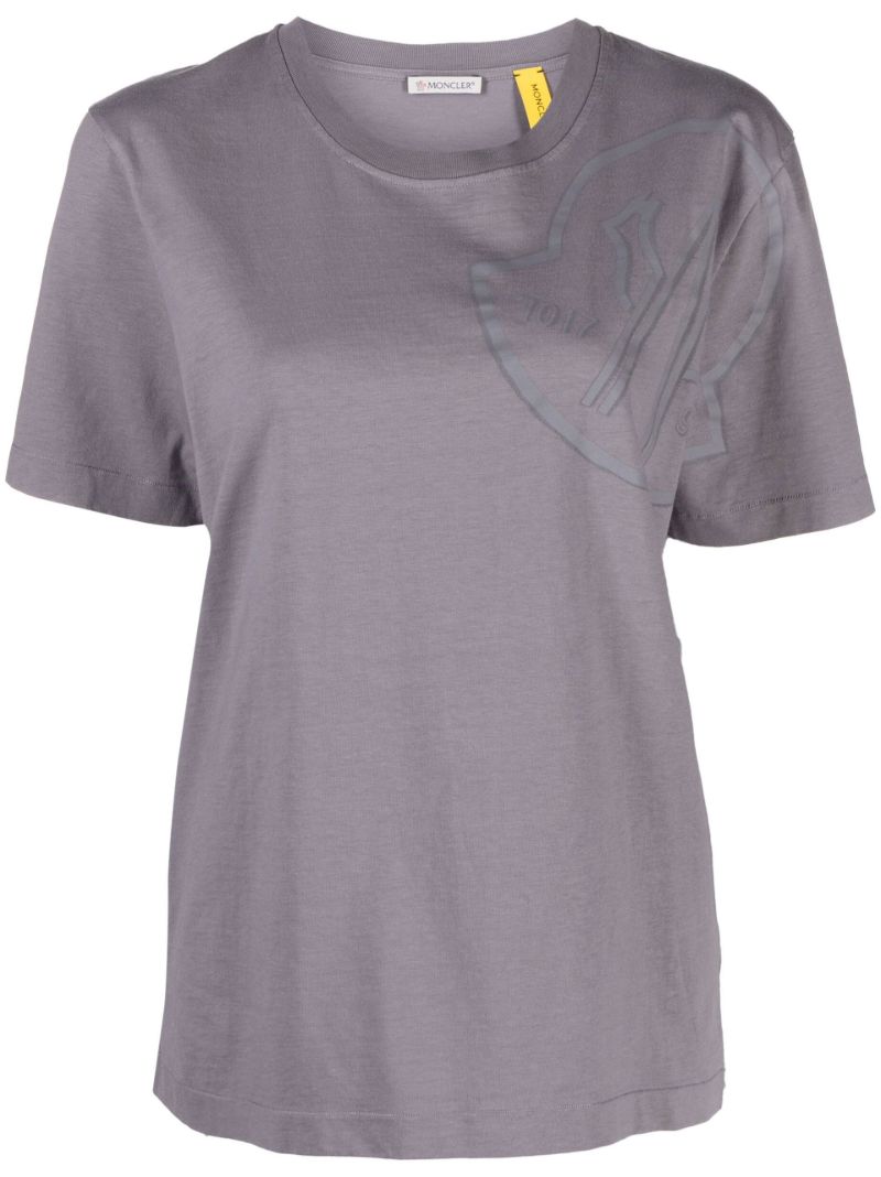 Purple Logo-print Cotton T-shirt