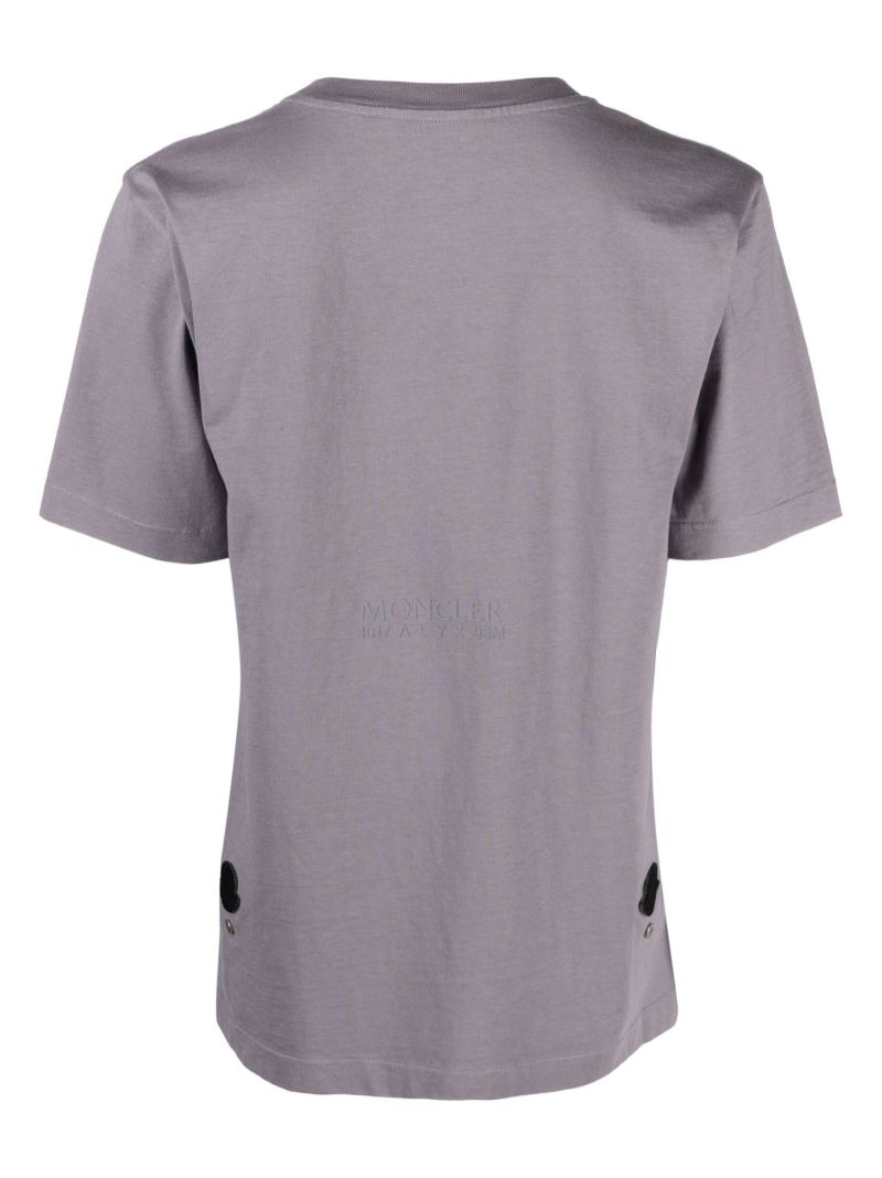 Purple Logo-print Cotton T-shirt