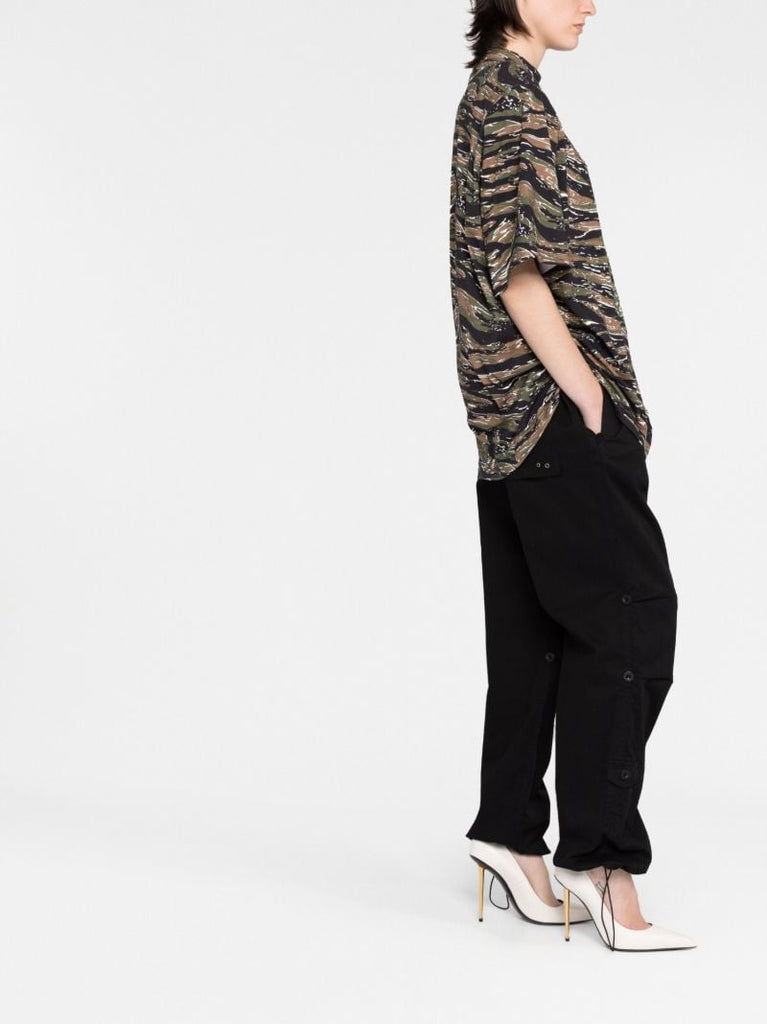 Brown Camouflage-print T-shirt