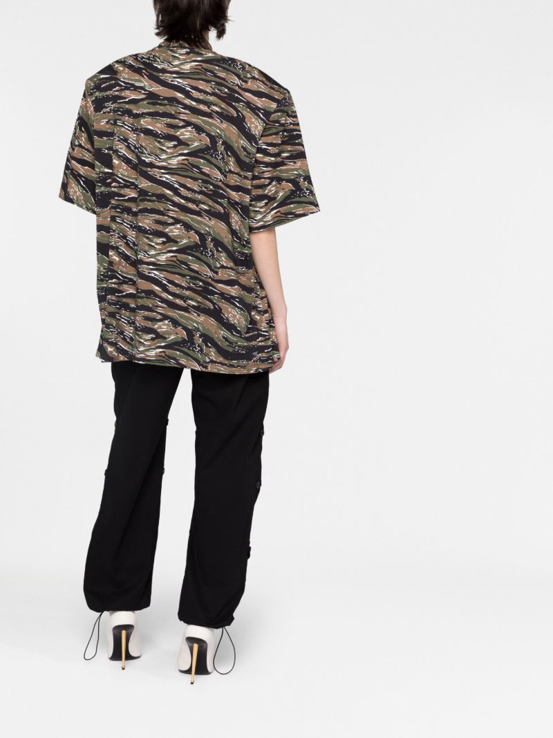 Brown Camouflage-print T-shirt