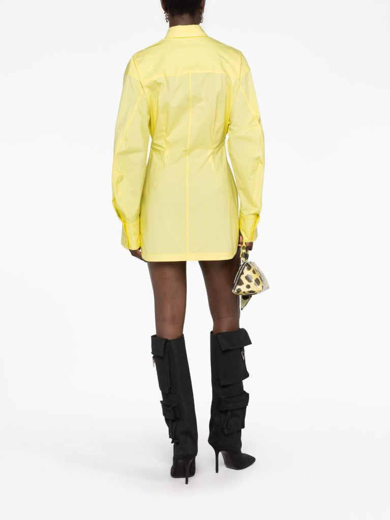 Yellow Cut-out Mini Dress