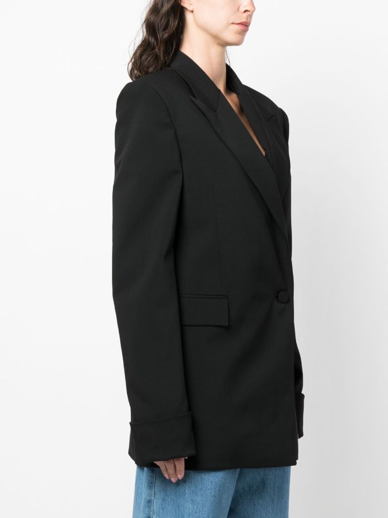 Black Double-breasted Blazer