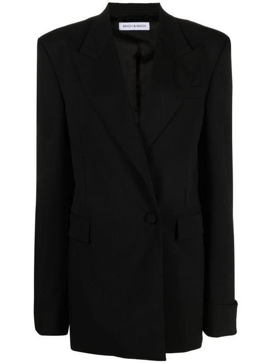 Black Double-breasted Blazer