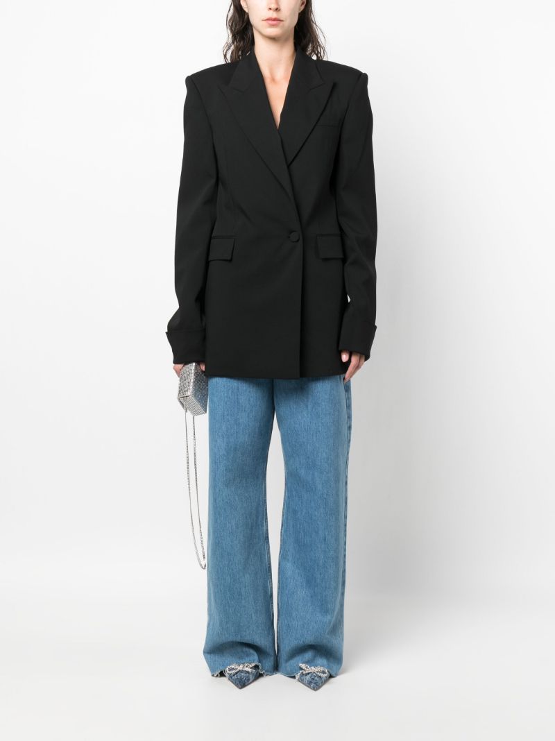 Black Double-breasted Blazer