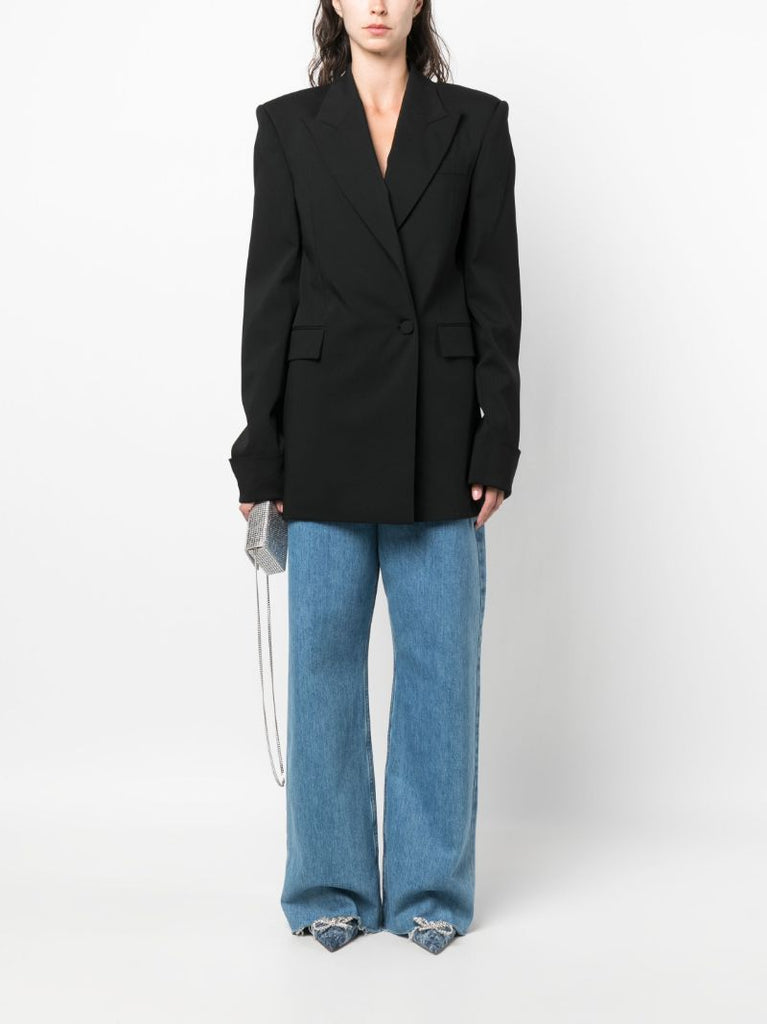 Black Double-breasted Blazer