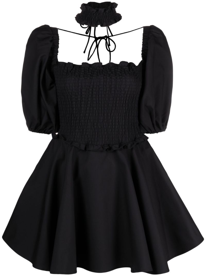Black Bon Bon Cotton Mini Dress
