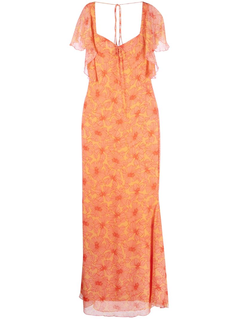 Pink Arabella Floral-print Maxi Dress